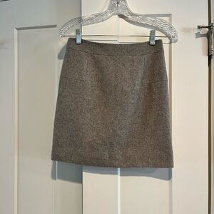 J Crew wool mini skirt